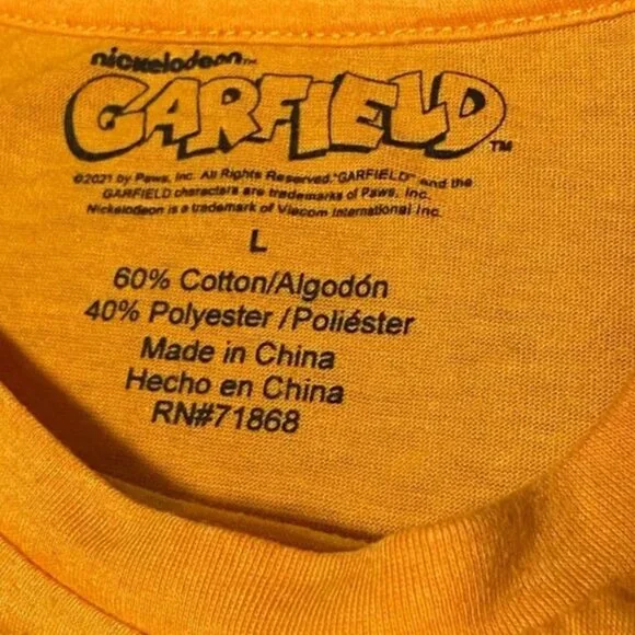 Garfield Jack-O-Lantern Spooky Halloween T-shirt - Picture 3 of 4